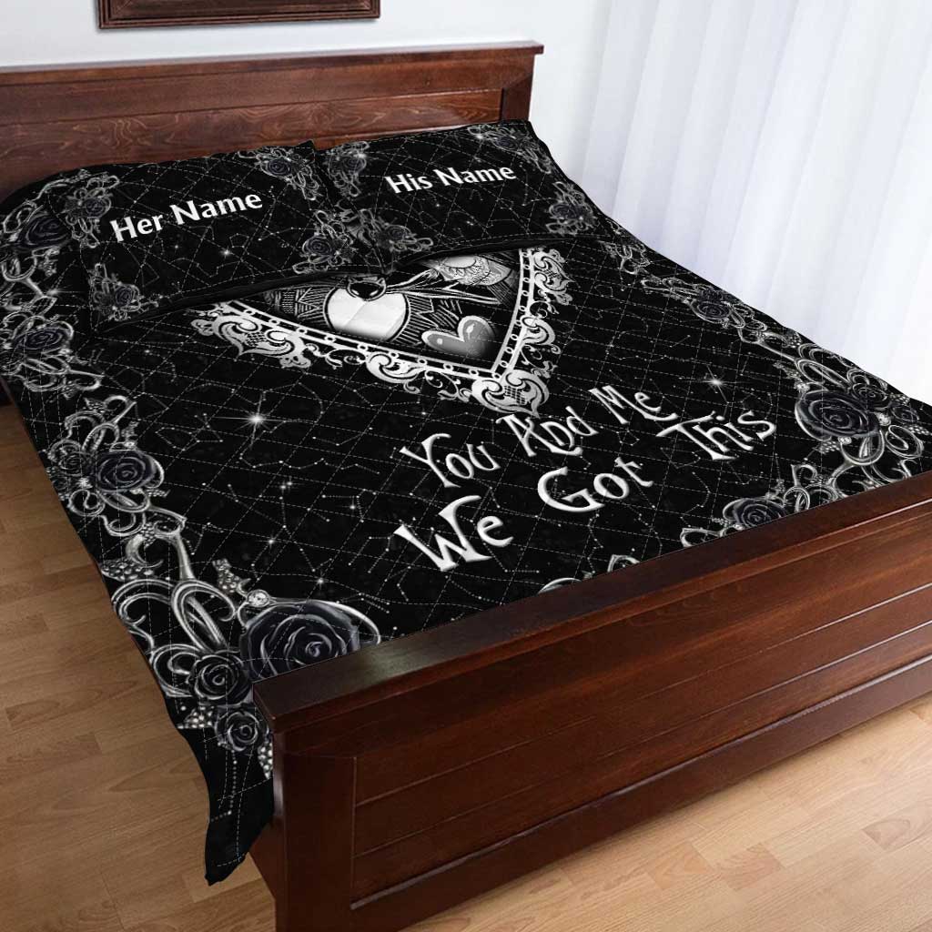 Personalized Nightmare Quilt Set Custom Names for Couples Quilt Set GradoCreations