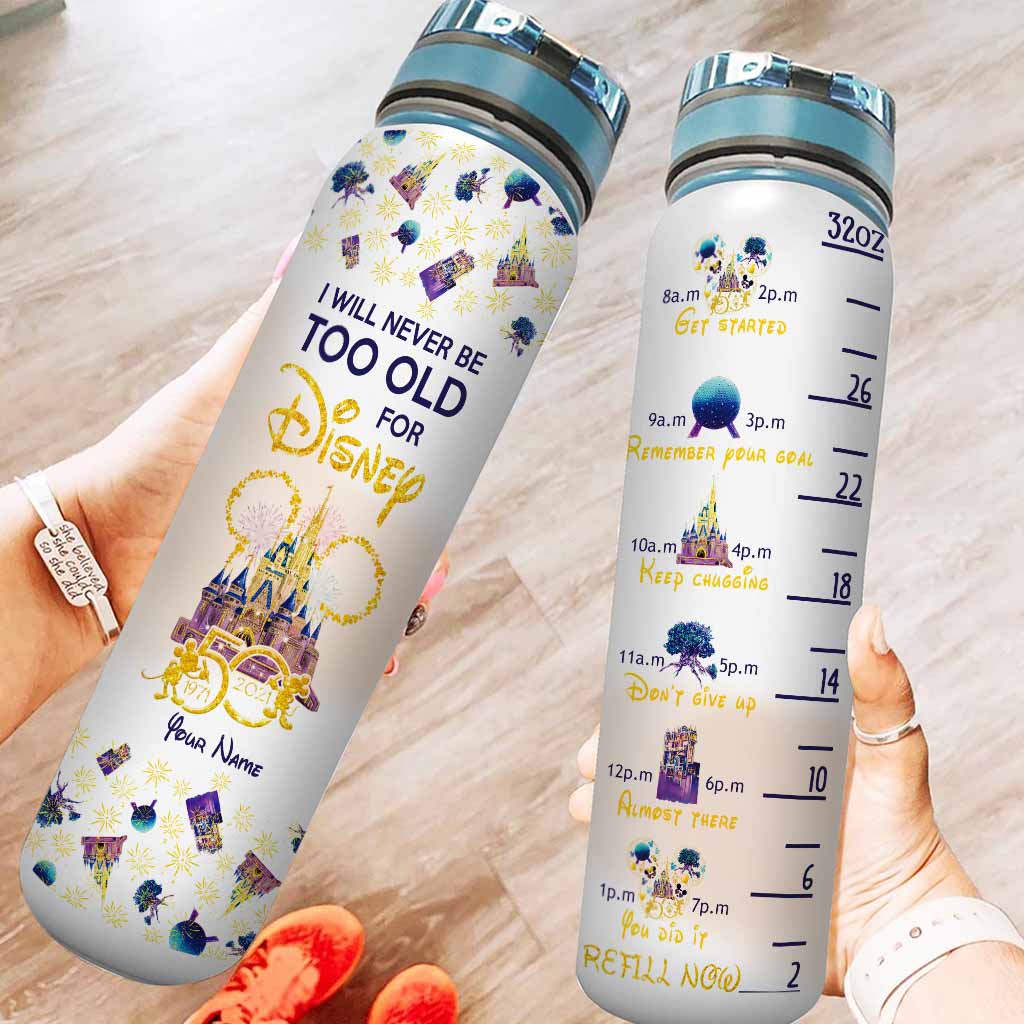 Personalized Disney Water Tracker Bottle Custom Name Gift Water Tracker Bottle GradoCreations