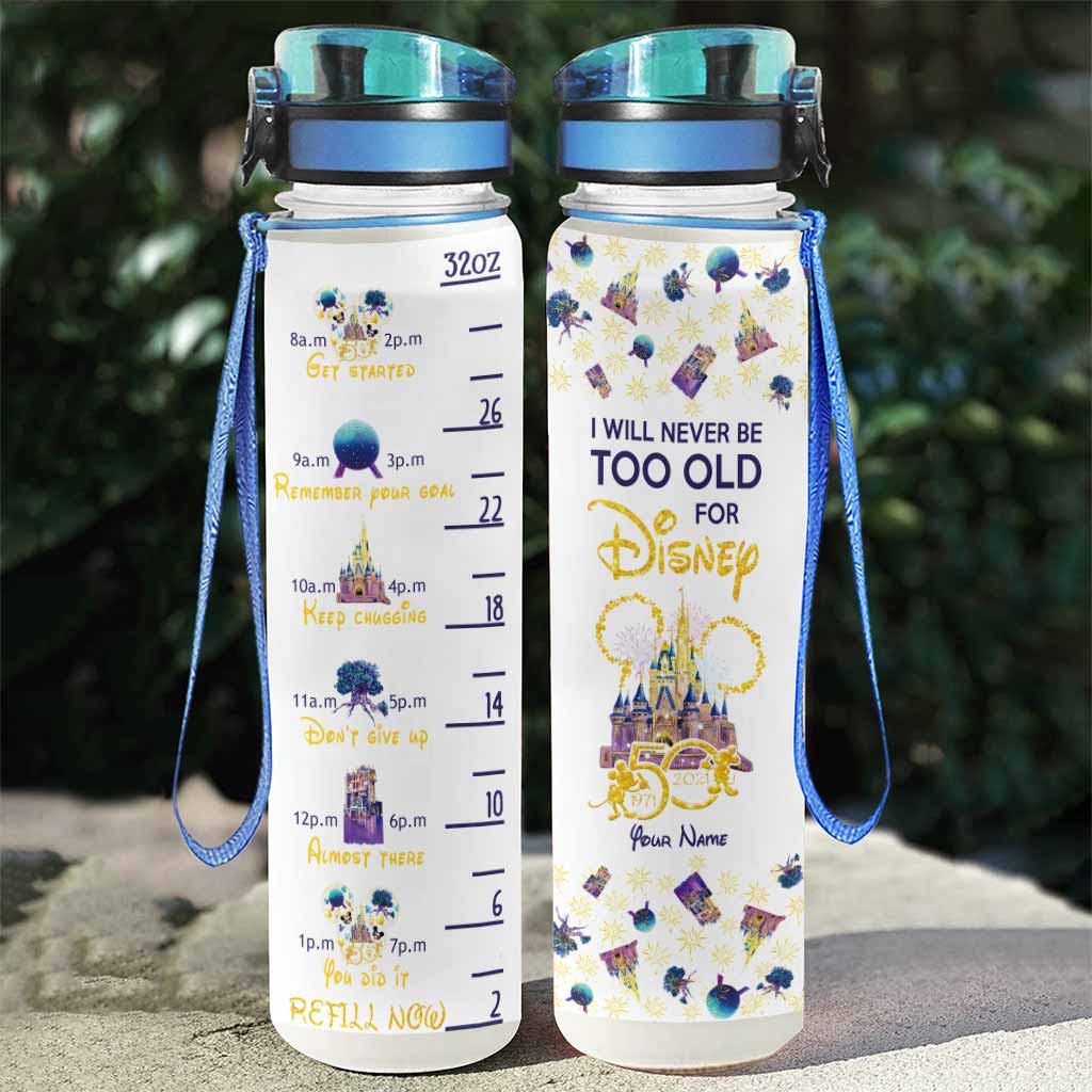 Personalized Disney Water Tracker Bottle Custom Name Gift Water Tracker Bottle GradoCreations