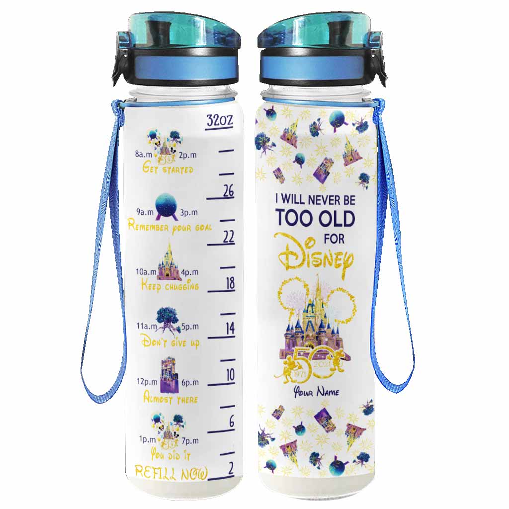 Personalized Disney Water Tracker Bottle Custom Name Gift Water Tracker Bottle GradoCreations