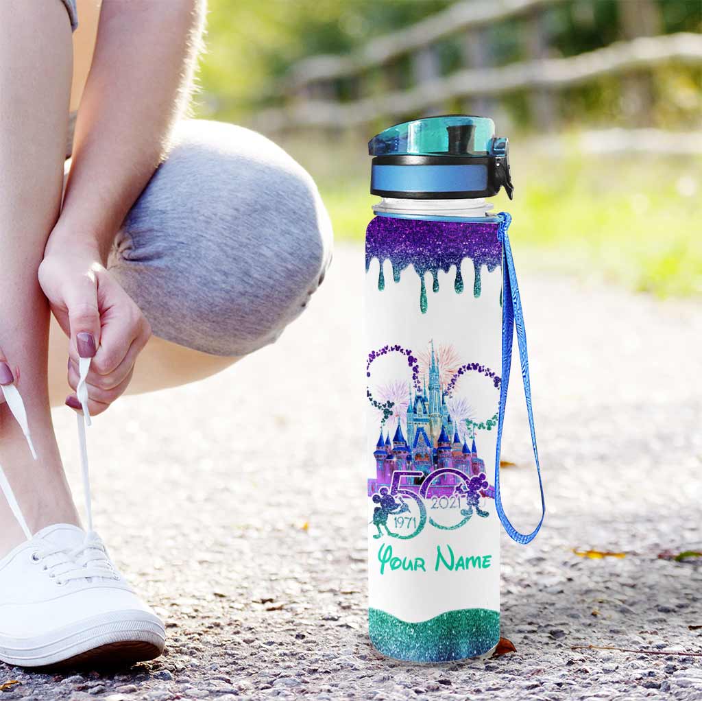 Personalized Water Tracker Bottle Custom Name 50th Birthday Gift Water Tracker Bottle GradoCreations