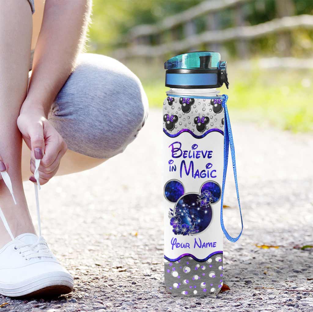 Personalized Water Tracker Bottle for Kids - Believe in Magic Theme Water Tracker Bottle GradoCreations