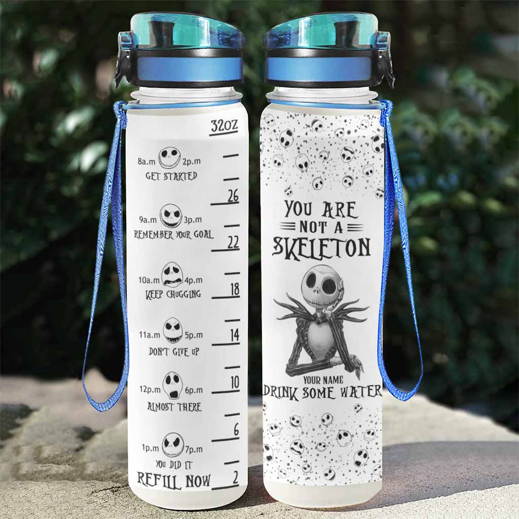 Personalized Nightmare Water Tracker Bottle Custom Name Gift Water Tracker Bottle GradoCreations