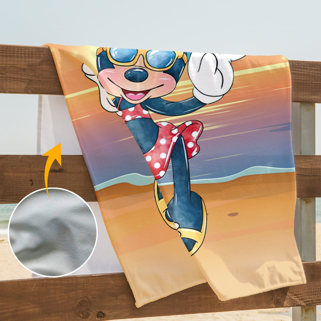 Personalized Beach Towel Just A Beachy Kinda Girl Gift for Her Beach Towel GradoCreations