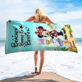 Personalized Mouse Beach Towel Custom Name Gift for Besties Beach Towel GradoCreations