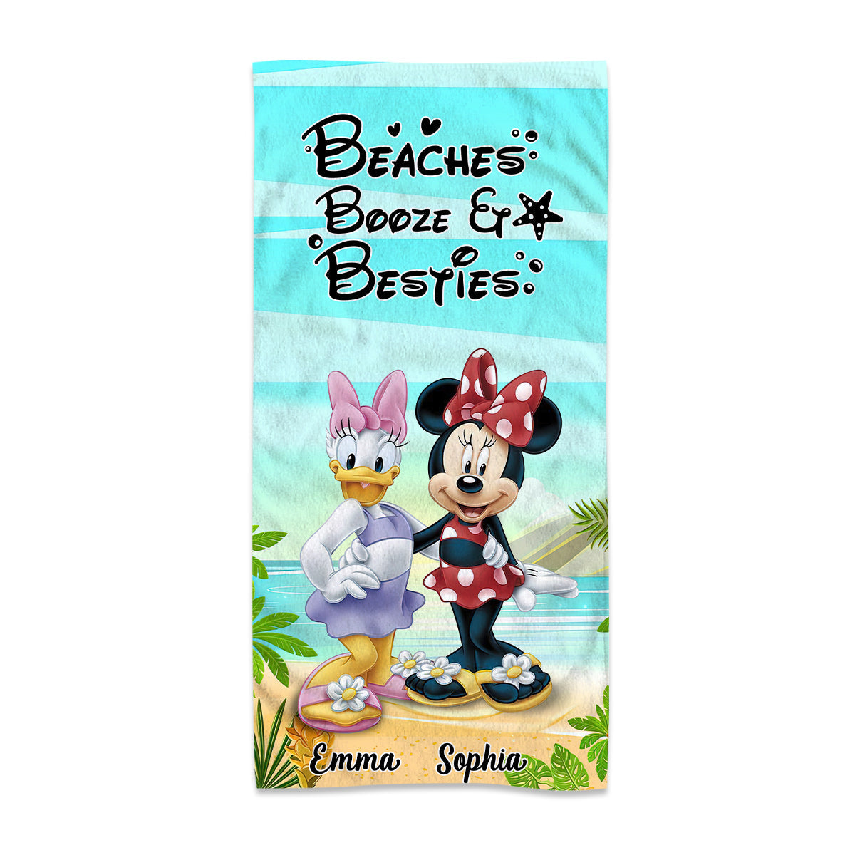 Personalized Mouse Beach Towel Custom Name Gift for Besties Beach Towel GradoCreations