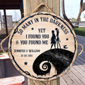 Personalized Round Wood Sign with Couple's Names for Home Decor Round Wood Sign GradoCreations
