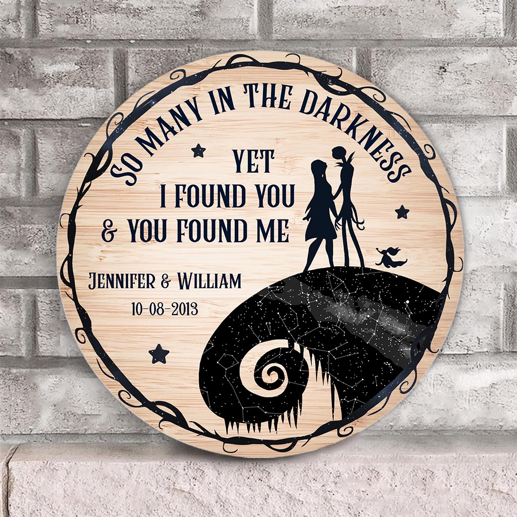 Personalized Round Wood Sign with Couple's Names for Home Decor Round Wood Sign GradoCreations