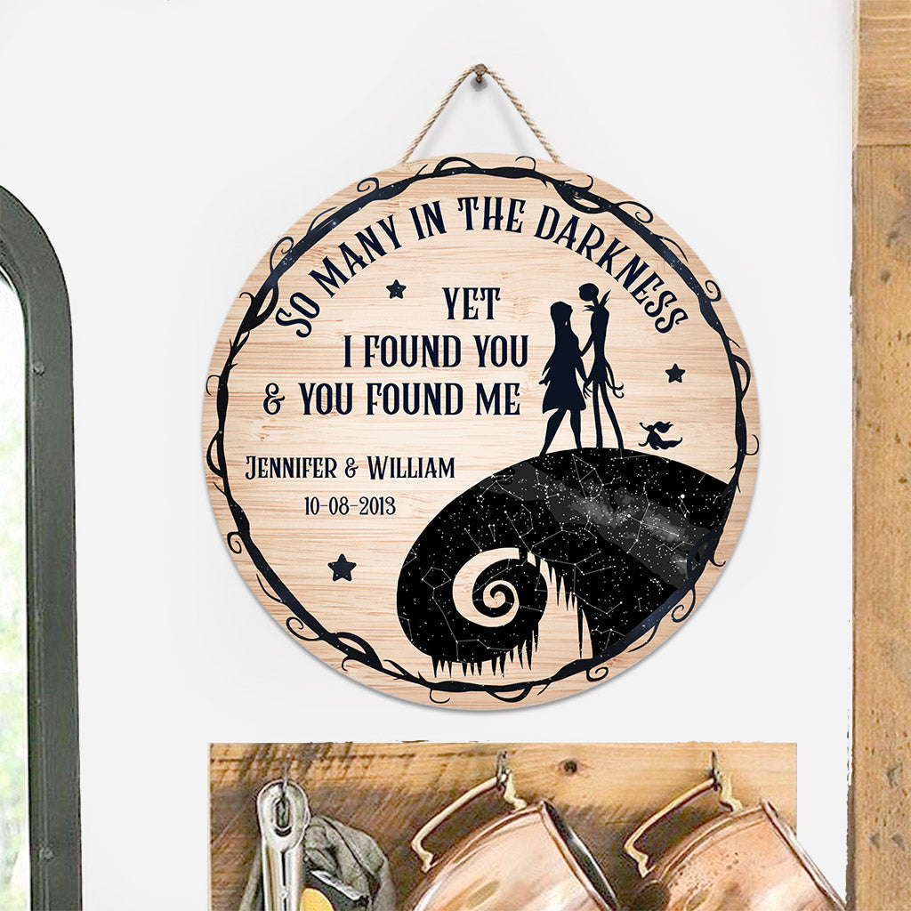 Personalized Round Wood Sign with Couple's Names for Home Decor Round Wood Sign GradoCreations