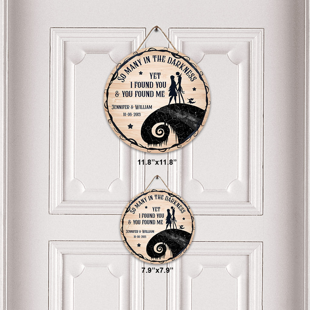 Personalized Round Wood Sign with Couple's Names for Home Decor Round Wood Sign GradoCreations