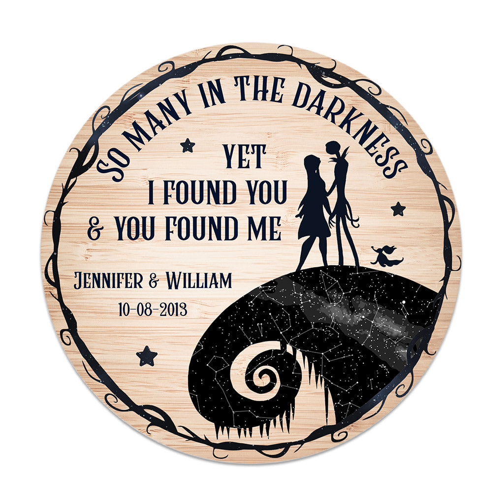 Personalized Round Wood Sign with Couple's Names for Home Decor Round Wood Sign GradoCreations