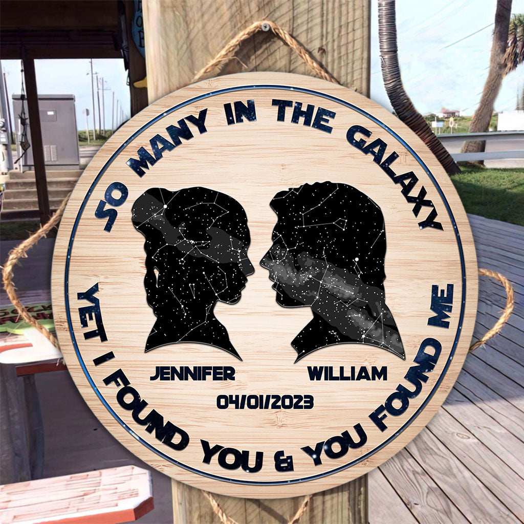 Personalized Round Wood Sign Custom Name Galaxy Art Gift Round Wood Sign GradoCreations
