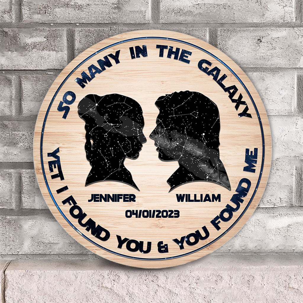 Personalized Round Wood Sign Custom Name Galaxy Art Gift Round Wood Sign GradoCreations