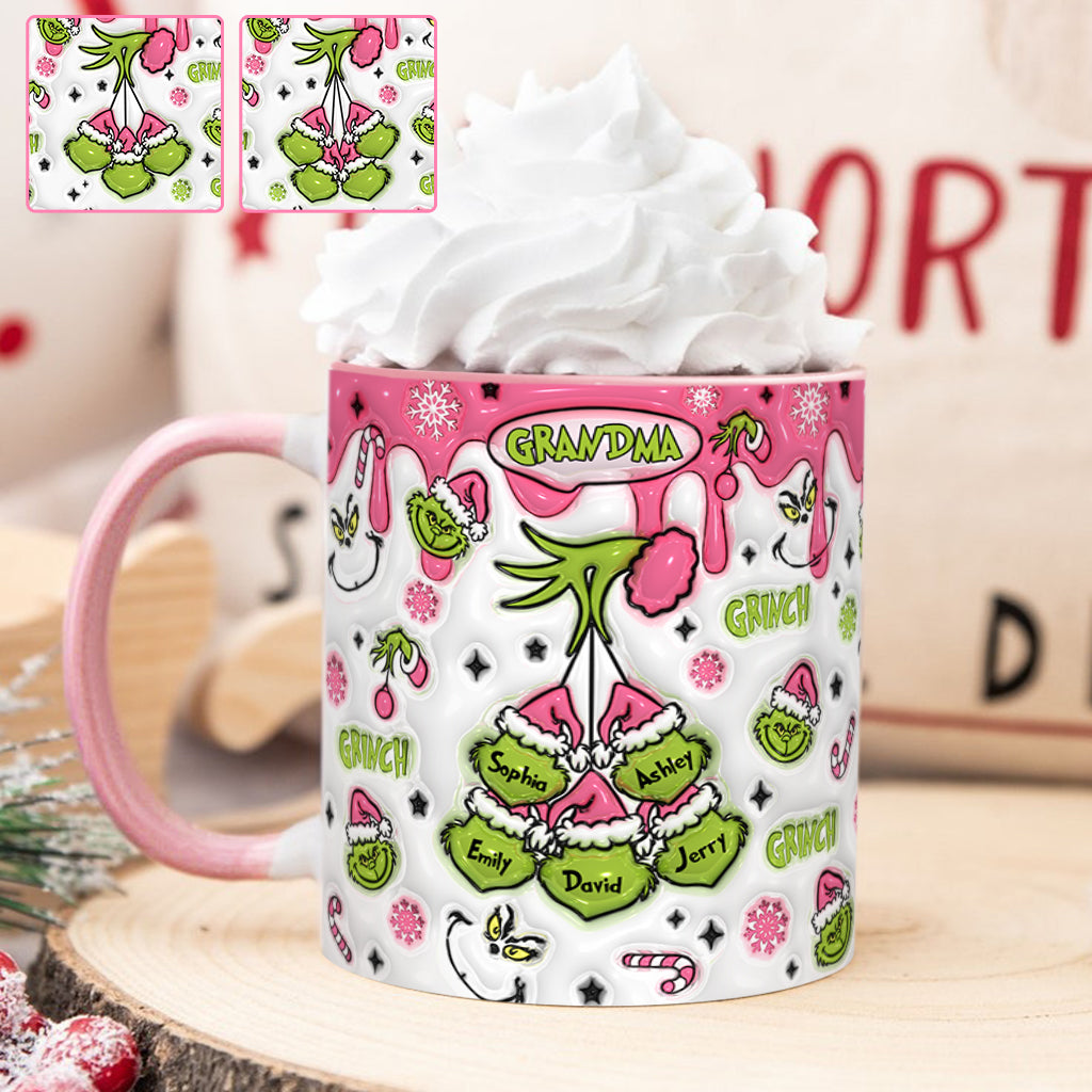 Personalized Christmas Accent Mug for Grandma Custom Name Gift Accent Mug GradoCreations