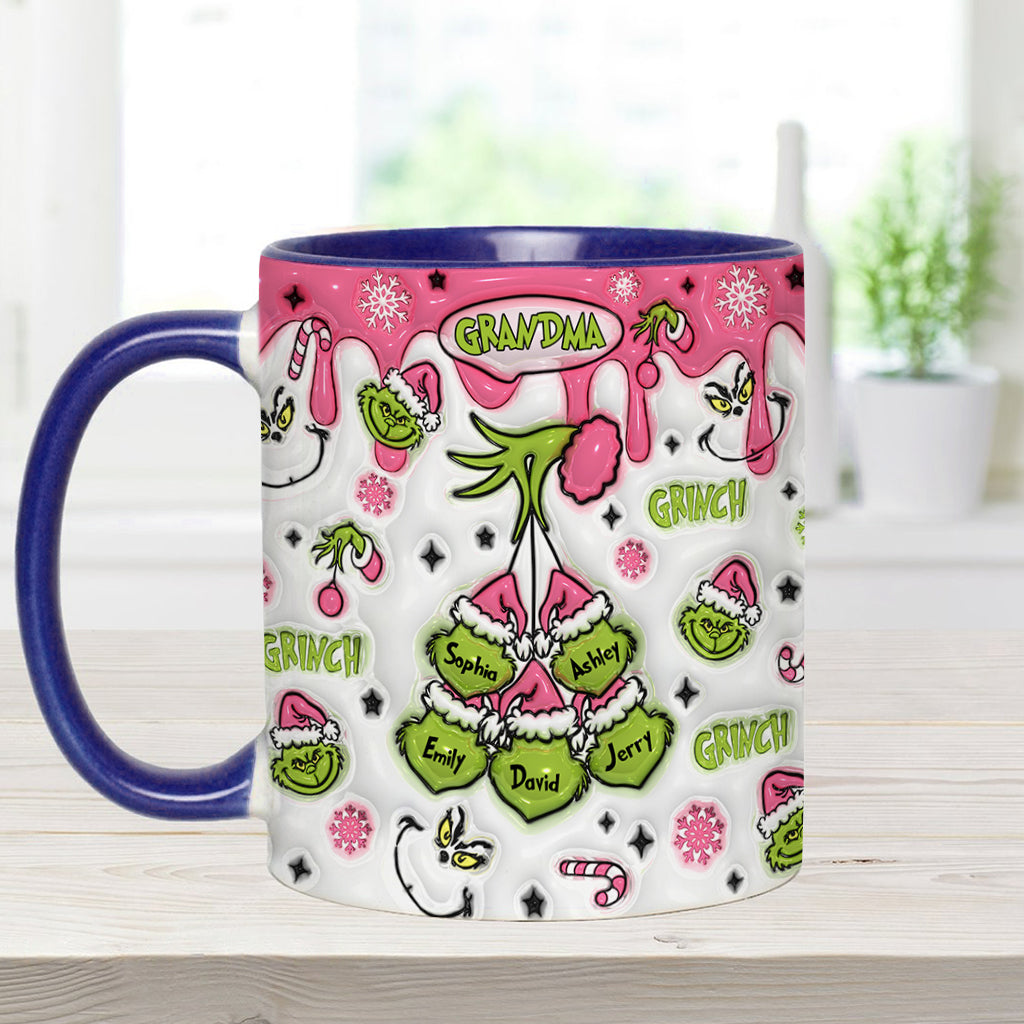 Personalized Christmas Accent Mug for Grandma Custom Name Gift Accent Mug GradoCreations