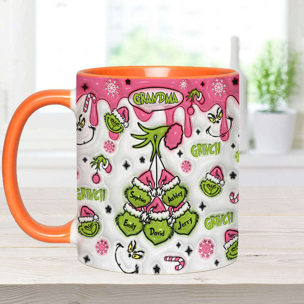 Personalized Christmas Accent Mug for Grandma Custom Name Gift Accent Mug GradoCreations