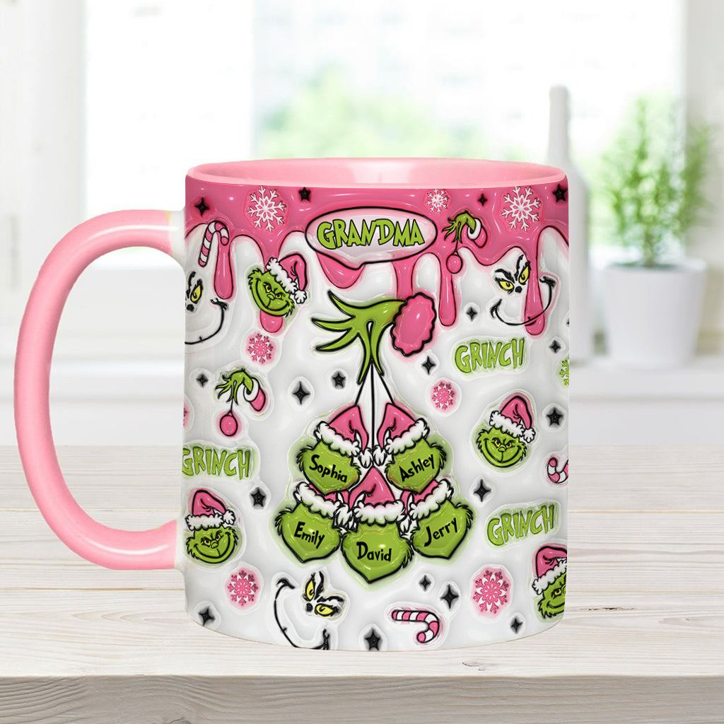 Personalized Christmas Accent Mug for Grandma Custom Name Gift Accent Mug GradoCreations