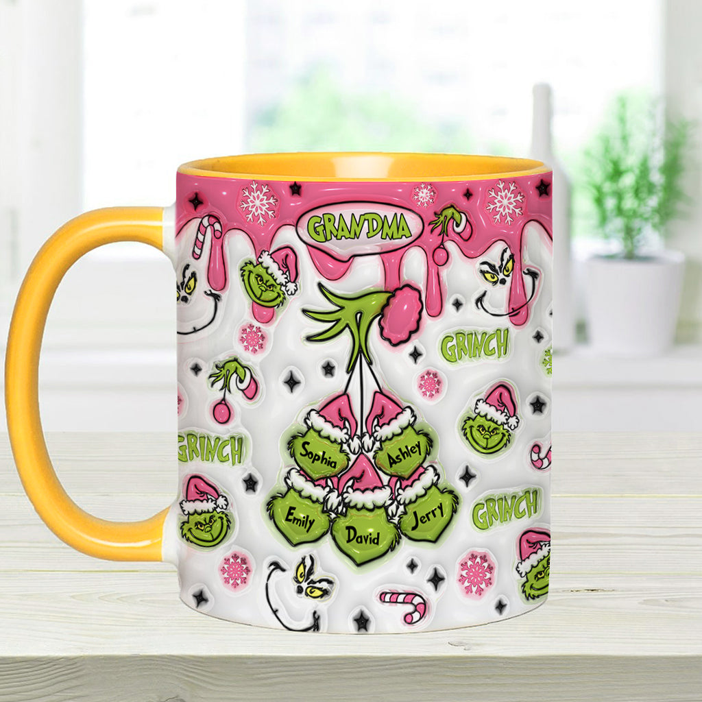 Personalized Christmas Accent Mug for Grandma Custom Name Gift Accent Mug GradoCreations