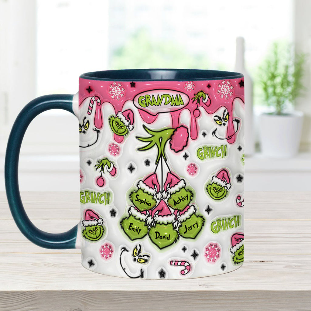 Personalized Christmas Accent Mug for Grandma Custom Name Gift Accent Mug GradoCreations