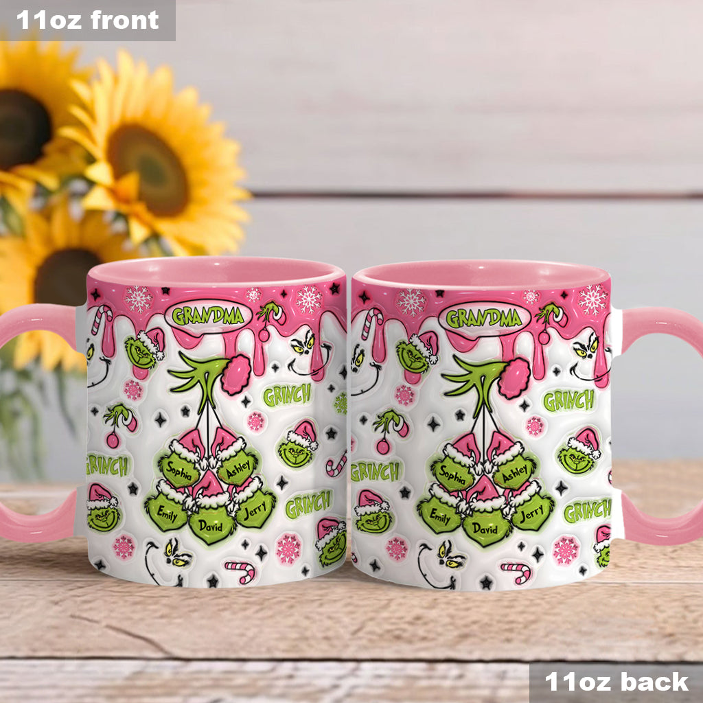 Personalized Christmas Accent Mug for Grandma Custom Name Gift Accent Mug GradoCreations