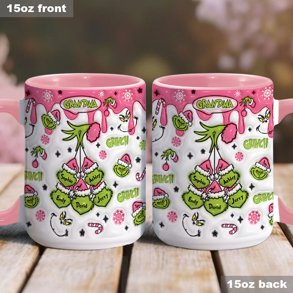 Personalized Christmas Accent Mug for Grandma Custom Name Gift Accent Mug GradoCreations