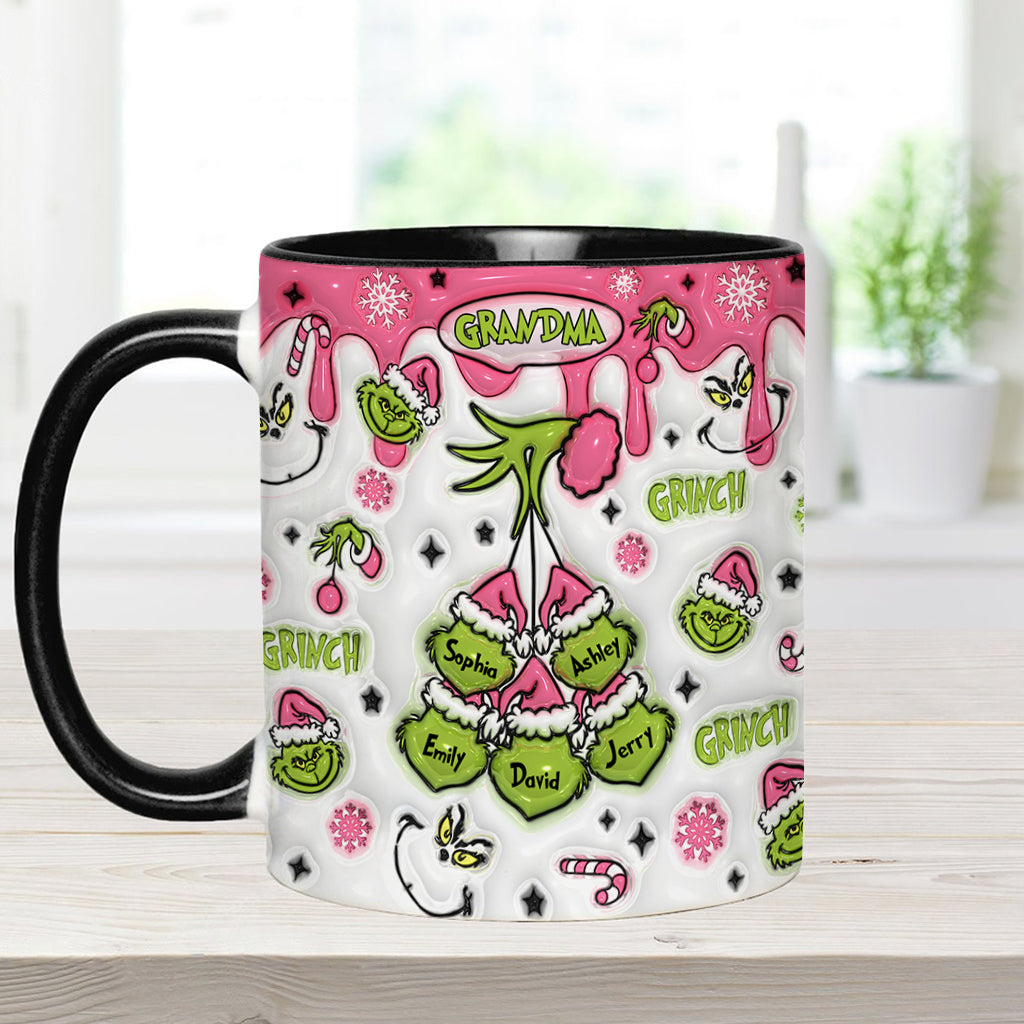 Personalized Christmas Accent Mug for Grandma Custom Name Gift Accent Mug GradoCreations