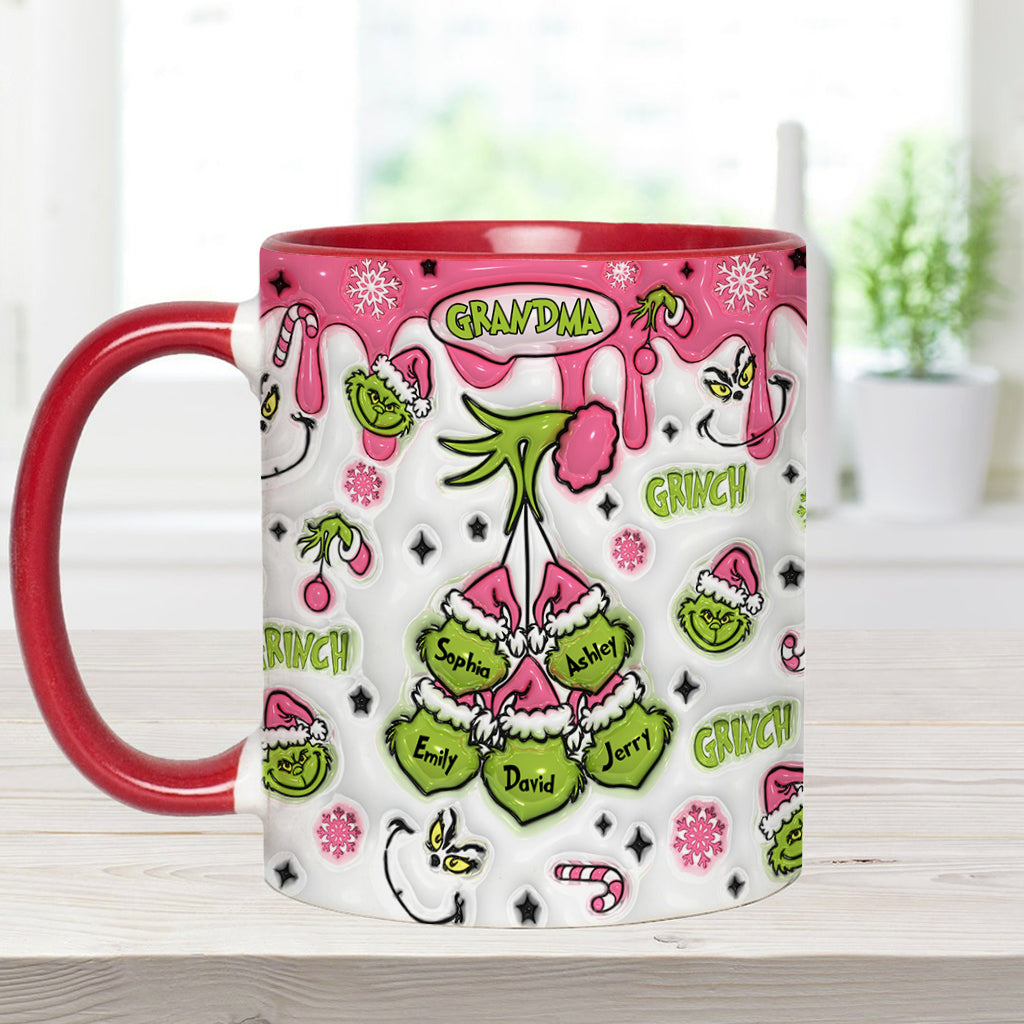 Personalized Christmas Accent Mug for Grandma Custom Name Gift Accent Mug GradoCreations