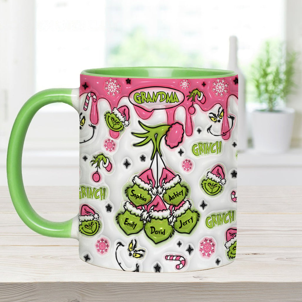 Personalized Christmas Accent Mug for Grandma Custom Name Gift Accent Mug GradoCreations