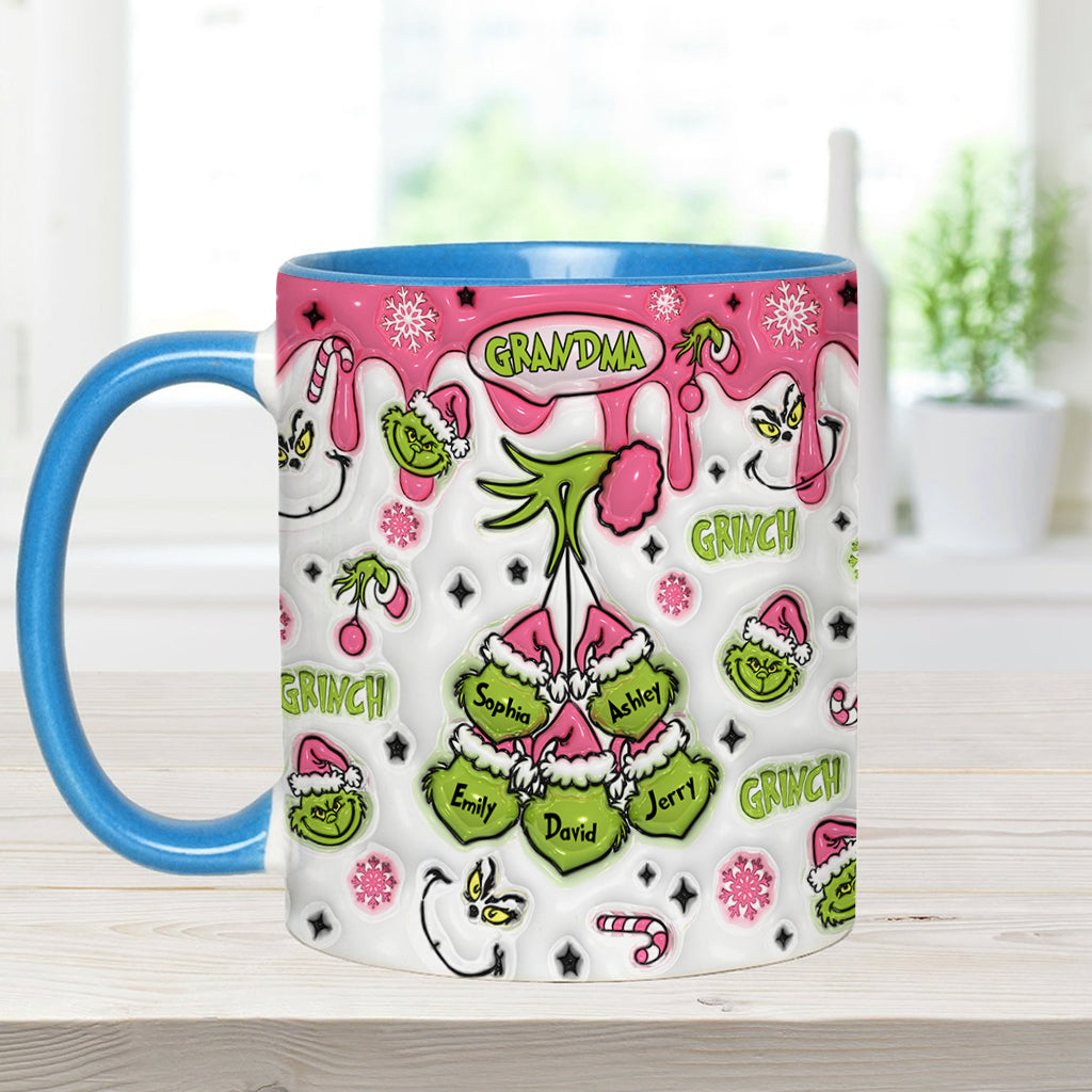 Personalized Christmas Accent Mug for Grandma Custom Name Gift Accent Mug GradoCreations