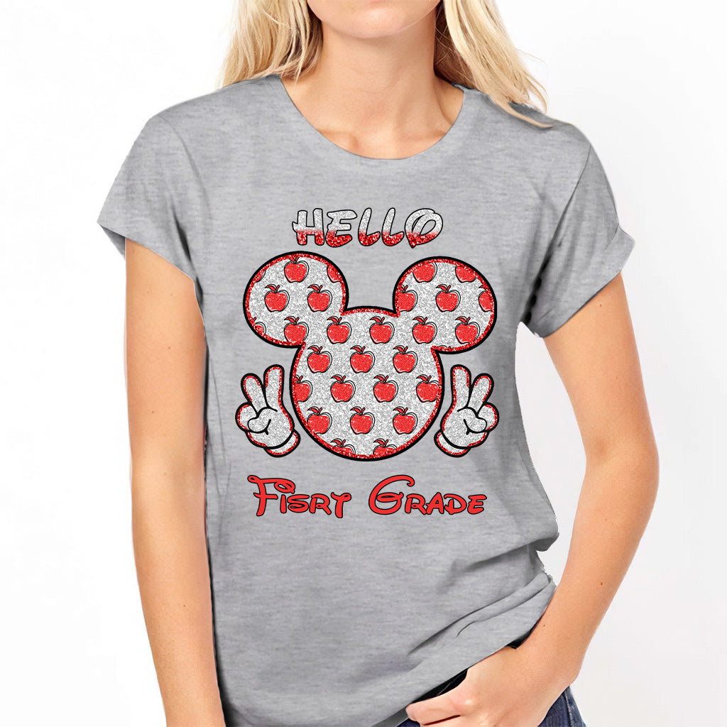 Personalized Teacher T-shirt & Hoodie with Glitter Print Gift for Back to School T-shirt & Hoodie GradoCreations