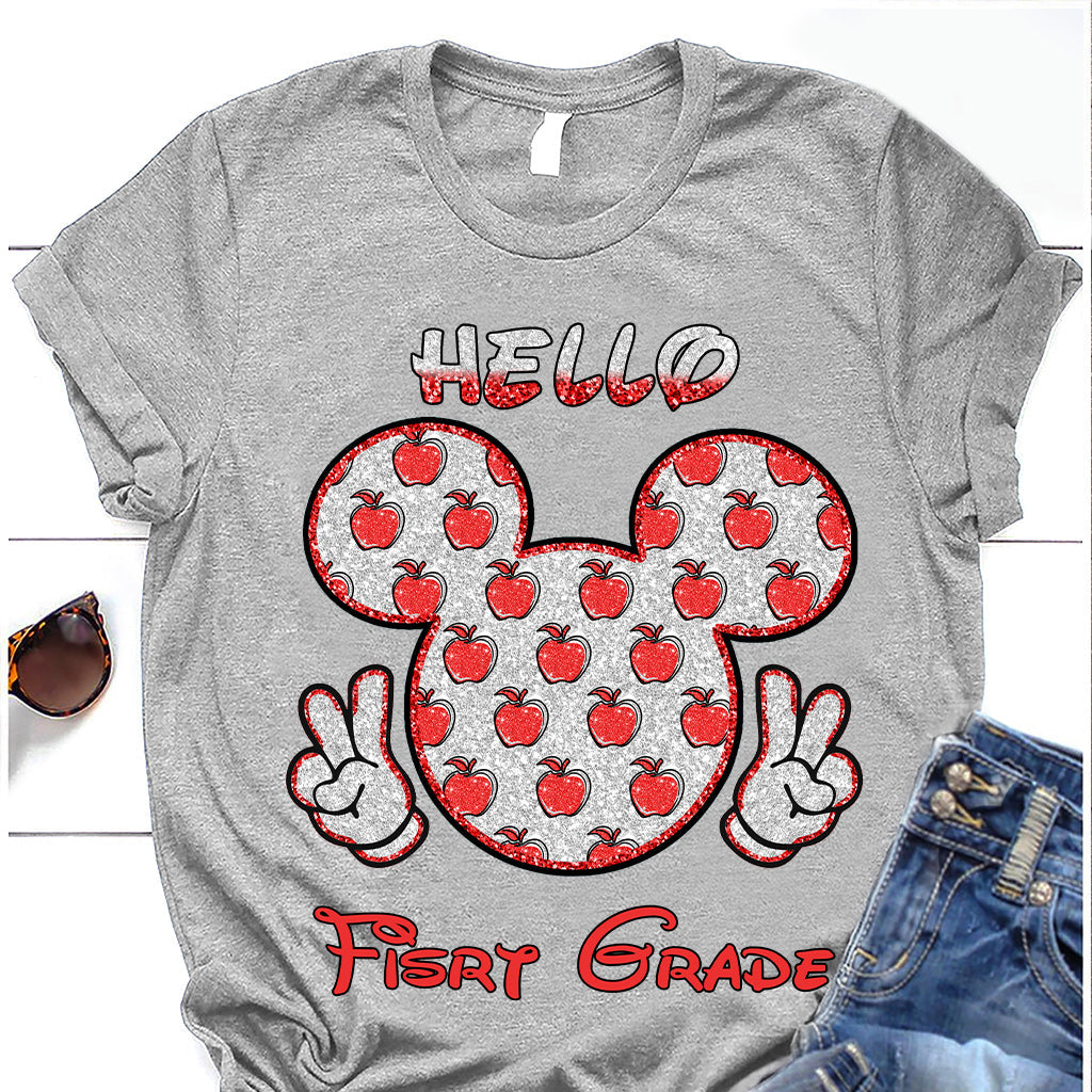Personalized Teacher T-shirt & Hoodie with Glitter Print Gift for Back to School T-shirt & Hoodie GradoCreations