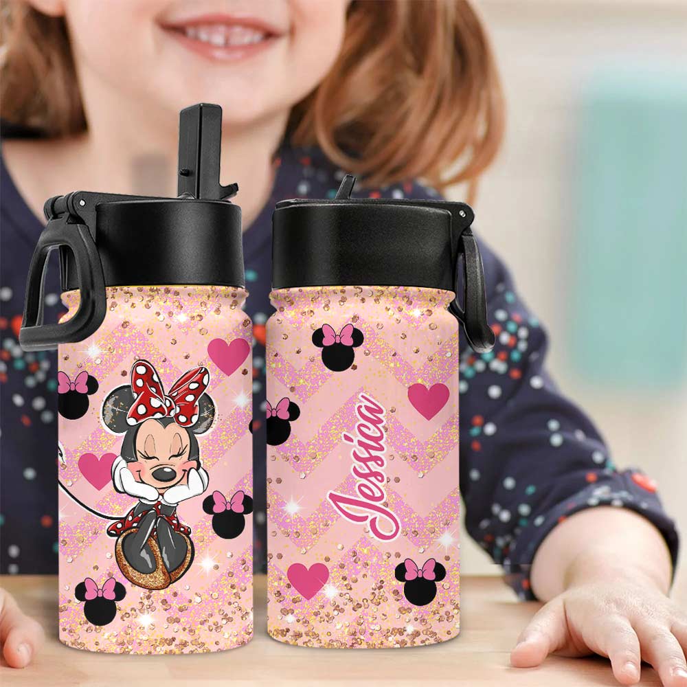 Personalized Kids Water Bottle with Magic Mouse Ears for Birthday Kids Water Bottle GradoCreations