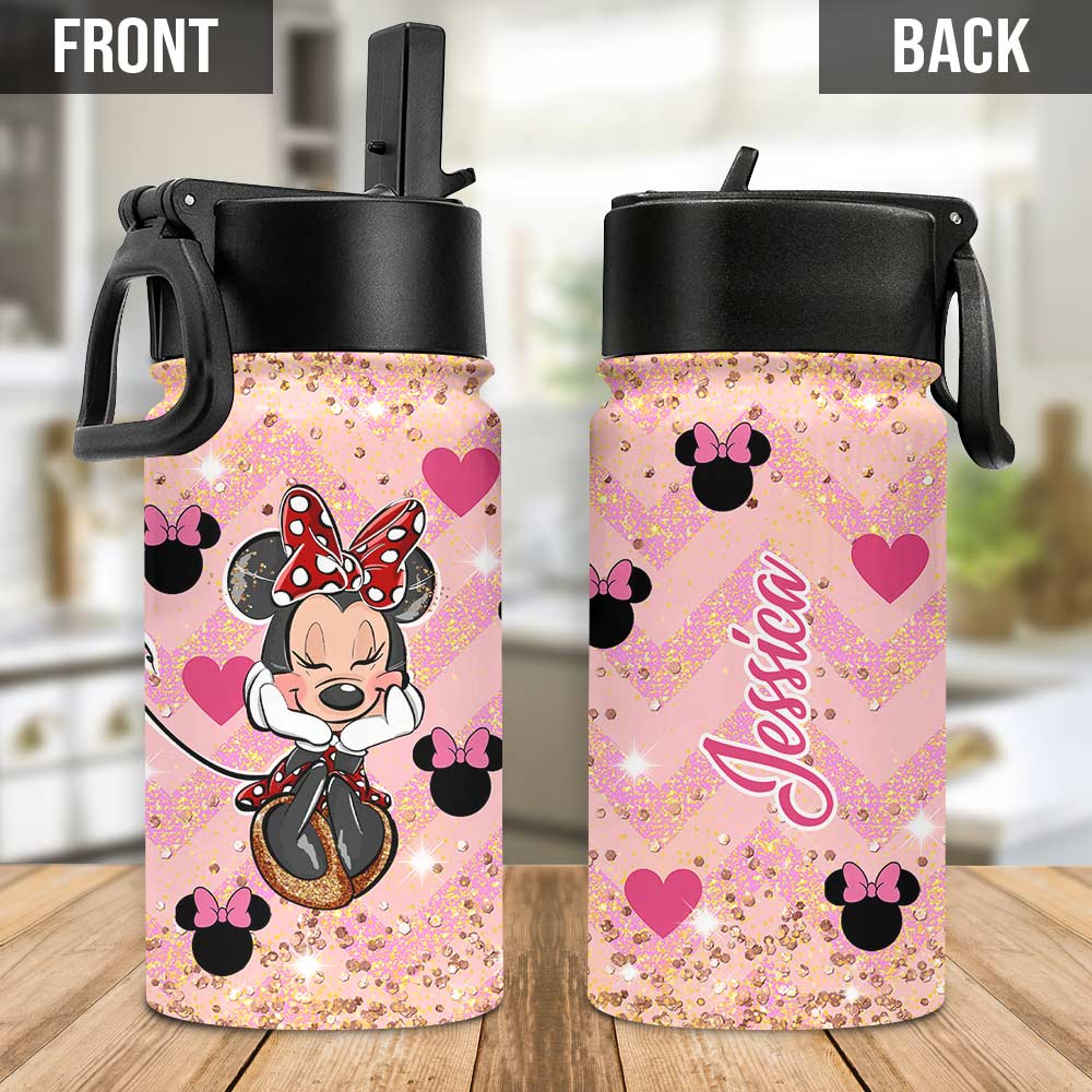 Personalized Kids Water Bottle with Magic Mouse Ears for Birthday Kids Water Bottle GradoCreations
