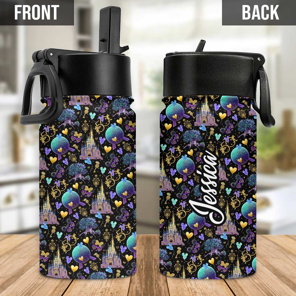 Personalized Kids Water Bottle with Magic Mouse Ears Design Kids Water Bottle GradoCreations
