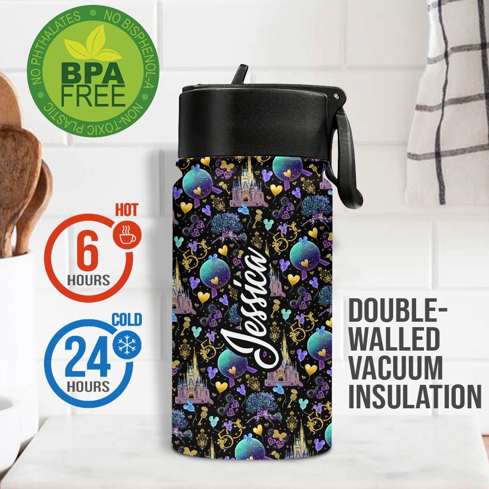 Personalized Kids Water Bottle with Magic Mouse Ears Design Kids Water Bottle GradoCreations