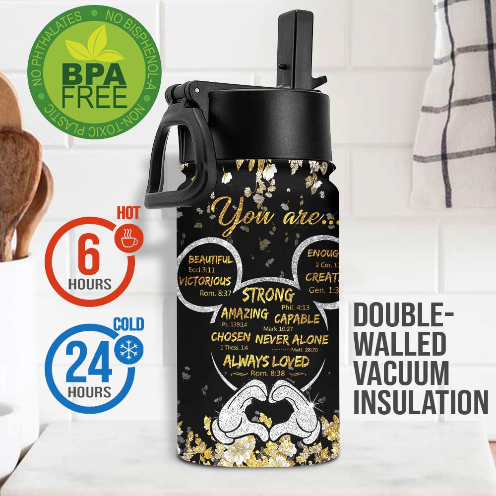 Personalized Kids Water Bottle with Custom Name & Design Kids Water Bottle GradoCreations