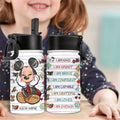 Personalized Kids Water Bottle with Name and Motivational Designs Kids Water Bottle GradoCreations