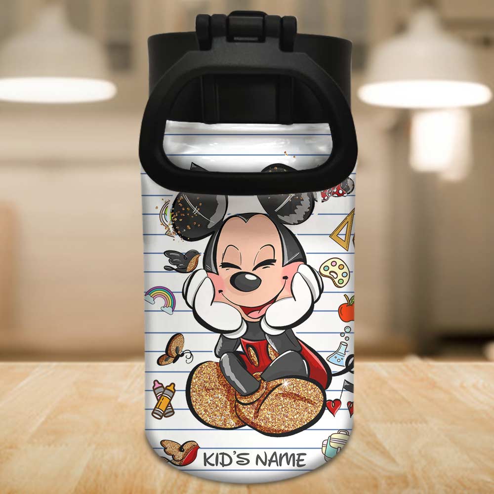 Personalized Kids Water Bottle with Name and Motivational Designs Kids Water Bottle GradoCreations