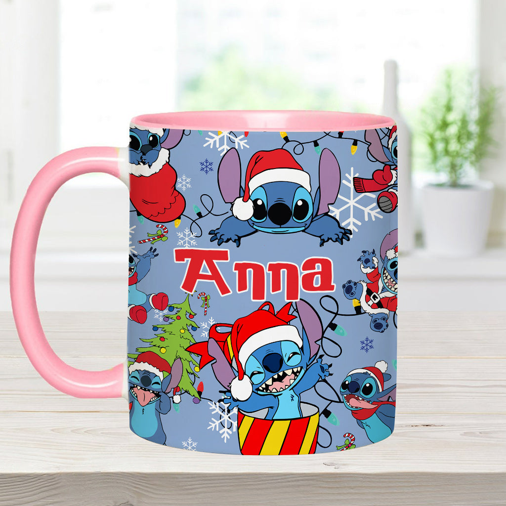 Personalized Ohana Accent Mug Custom Name Christmas Gift Accent Mug GradoCreations