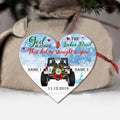 Personalized Heart-Shaped Christmas Ornament Custom Names Gift Ornament GradoCreations