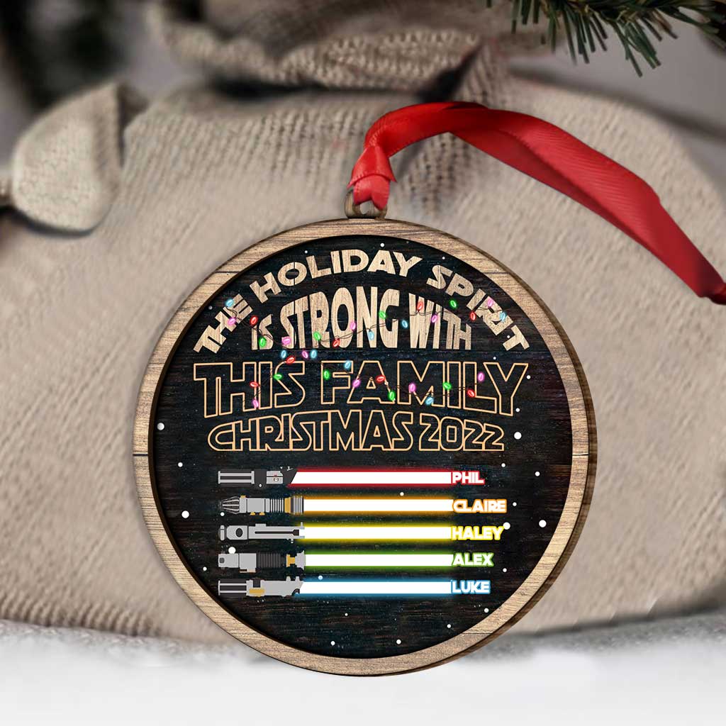 Personalized Christmas Family Layered Wood Ornament Gift 2022 Layered Wood Ornament GradoCreations