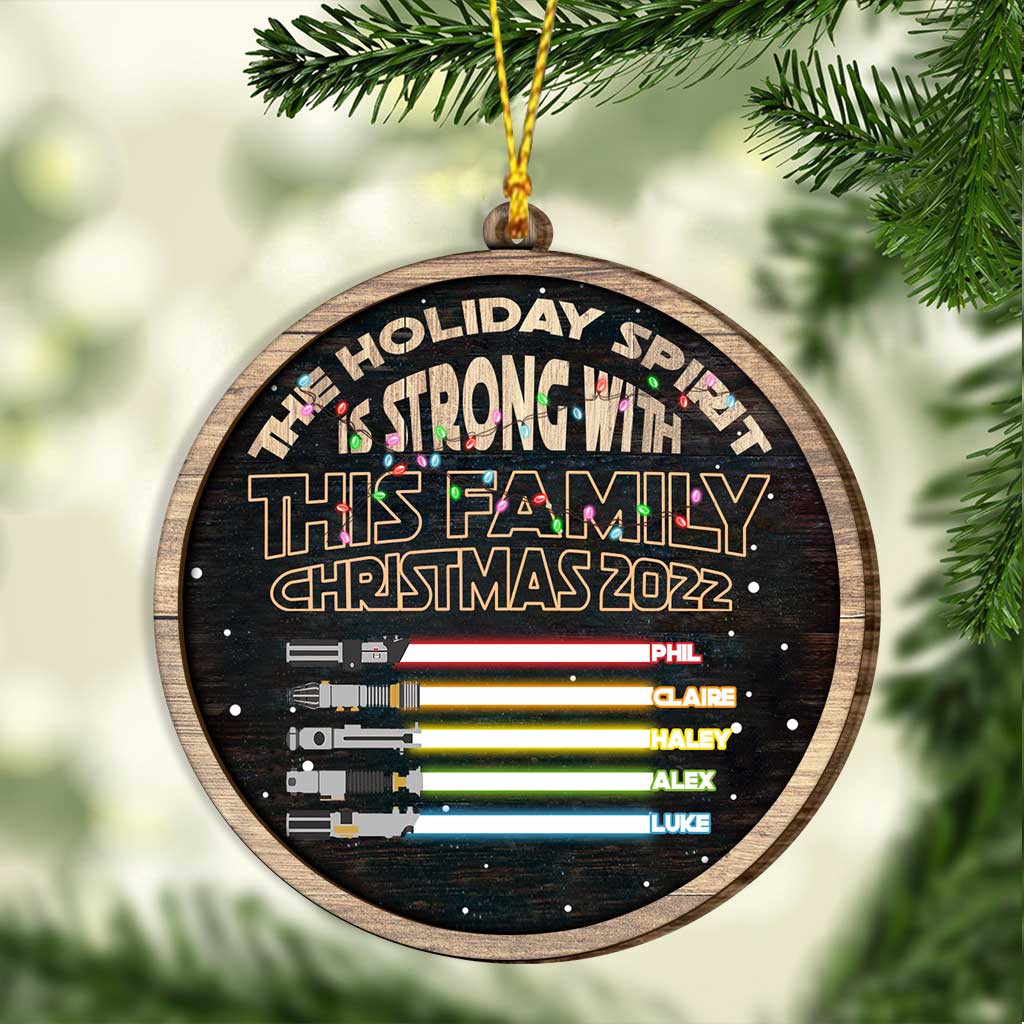 Personalized Christmas Family Layered Wood Ornament Gift 2022 Layered Wood Ornament GradoCreations