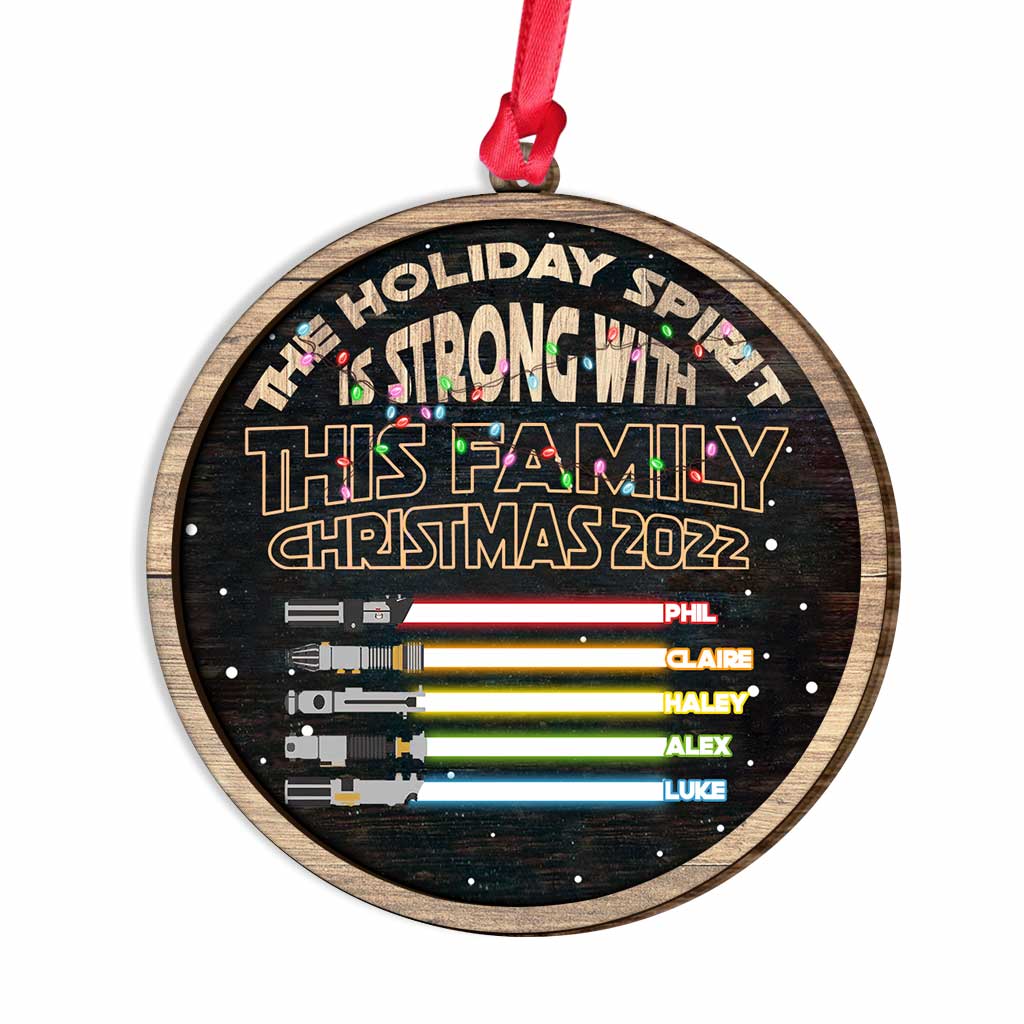 Personalized Christmas Family Layered Wood Ornament Gift 2022 Layered Wood Ornament GradoCreations
