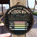 Personalized Christmas Family Round Wood Sign Custom Name Gift Round Wood Sign GradoCreations
