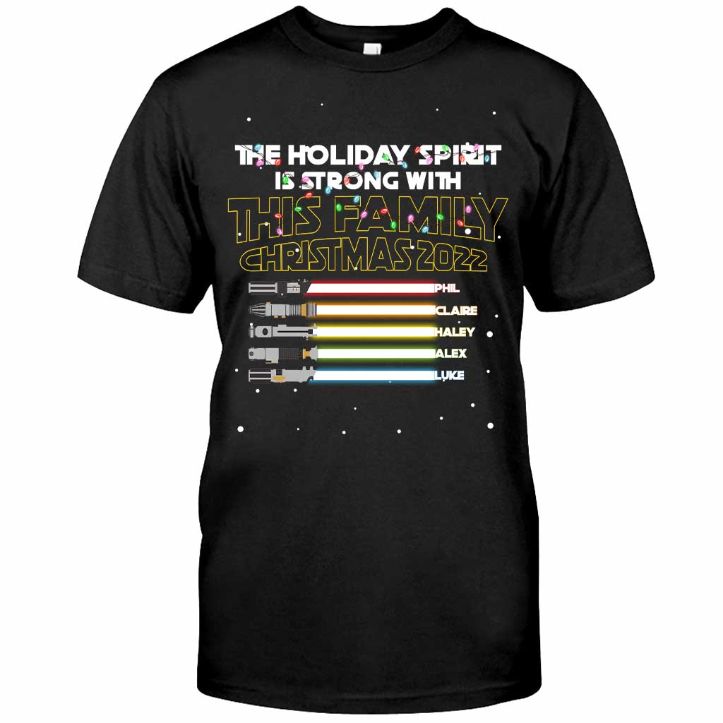 Personalized Christmas Family T-Shirt with Holiday Spirit Design T-shirt & Hoodie GradoCreations
