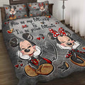 Personalized Mickey and Minnie Quilt Set for Couples Gift Quilt Set GradoCreations
