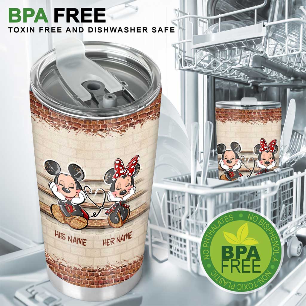 Personalized Mouse Tumbler Custom Name Gift for Couples Tumbler GradoCreations