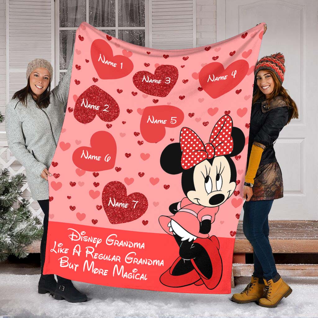 Personalized Disney Grandma Mouse Blanket Custom Name Gift Blanket GradoCreations