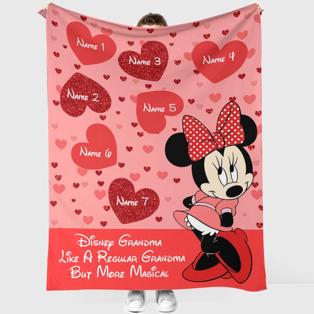 Personalized Disney Grandma Mouse Blanket Custom Name Gift Blanket GradoCreations