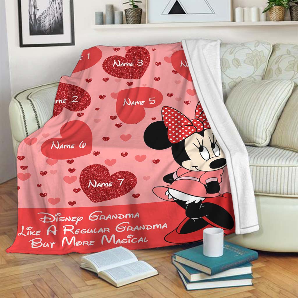 Personalized Disney Grandma Mouse Blanket Custom Name Gift Blanket GradoCreations